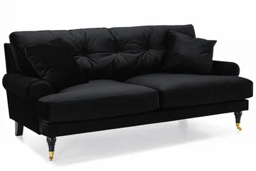 Andrew Soffgrupp 3+2+1 Sammet - Svart - Products - Möbler - Soffa - Soffgrupp - Howard soffgrupp