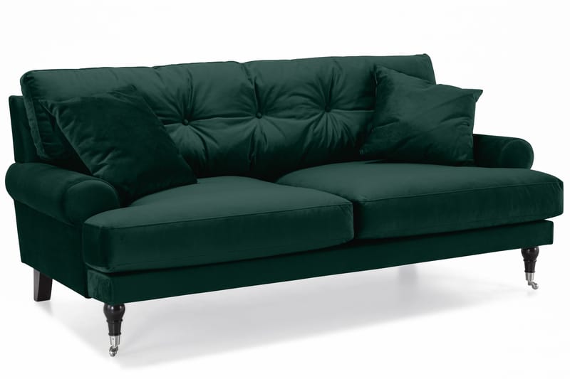 Andrew Soffgrupp 3+2 Sammet - Grön - Products - Möbler - Soffa - Soffgrupp - Howard soffgrupp