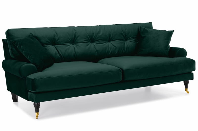 Andrew Soffgrupp 3+2 Sammet - Grön - Products - Möbler - Soffa - Soffgrupp - Howard soffgrupp