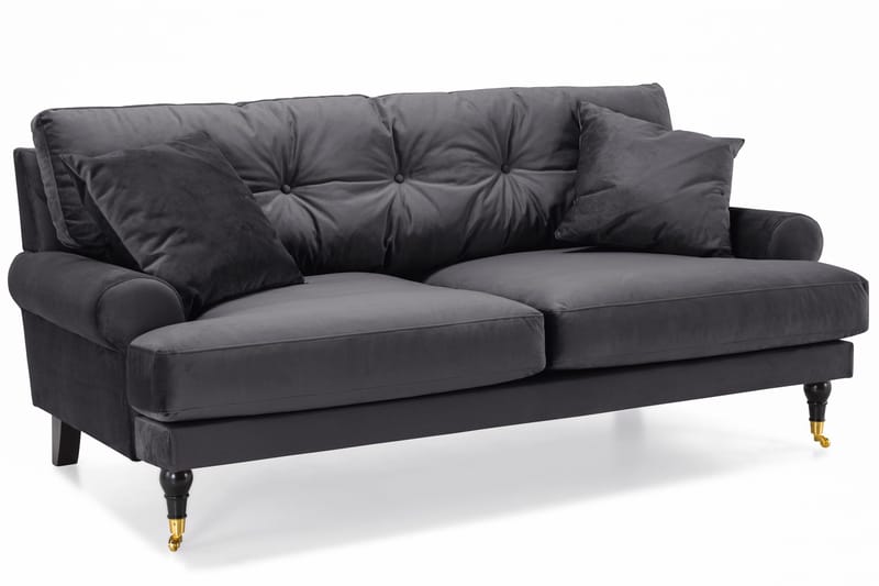 Andrew Soffgrupp 3+2 Sammet - Mörkgrå - Products - Möbler - Soffa - Soffgrupp - Howard soffgrupp