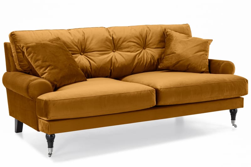 Andrew Soffgrupp 3+2 Sammet - Mörkgul - Products - Möbler - Soffa - Soffgrupp - Howard soffgrupp