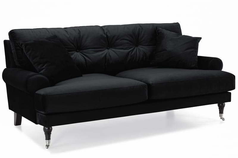 Andrew Soffgrupp 3+2 Sammet - Svart - Products - Möbler - Soffa - Soffgrupp - Howard soffgrupp