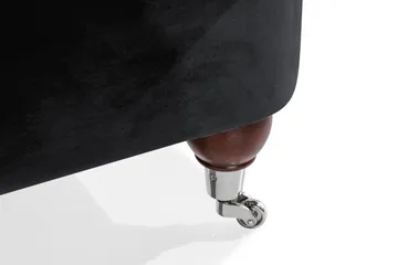 Howard Riviera Soffgrupp Svängd 3-sits + 2-sits Soffa + Fåtölj + Fotpall i Sammet - Svart - Products - Möbler - Soffa - Soffgrupp - Howard soffgrupp