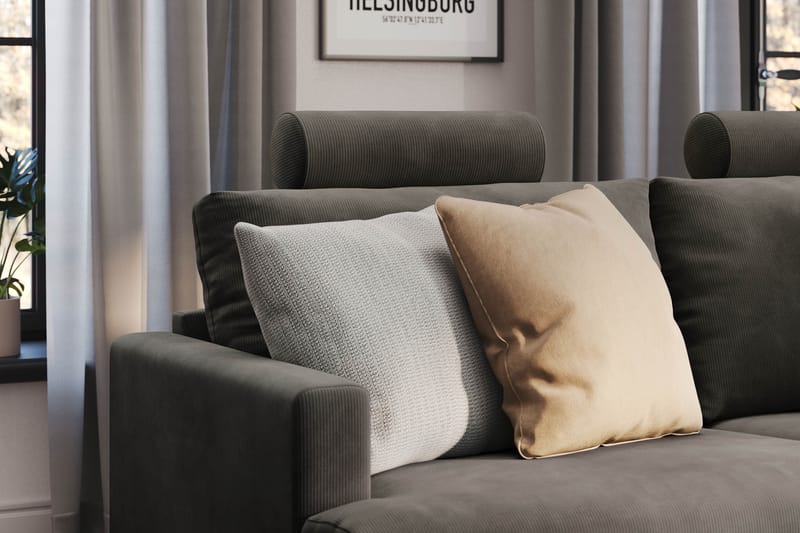 Menard Compact Nackkudde Soffa 51 cm - Mörkgrå - Products - Möbler - Soffa - Sofftillbehör - Nackstöd soffa