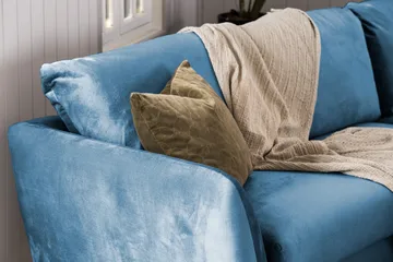 Trend 2-sits Sammetssoffa - Blå - Products - Möbler - Soffa - Sammetssoffa