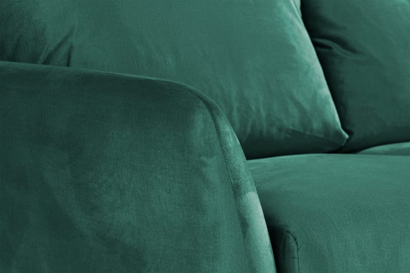 Trend 3-sits Sammetssoffa - Grön - Products - Möbler - Soffa - 3 sits soffa