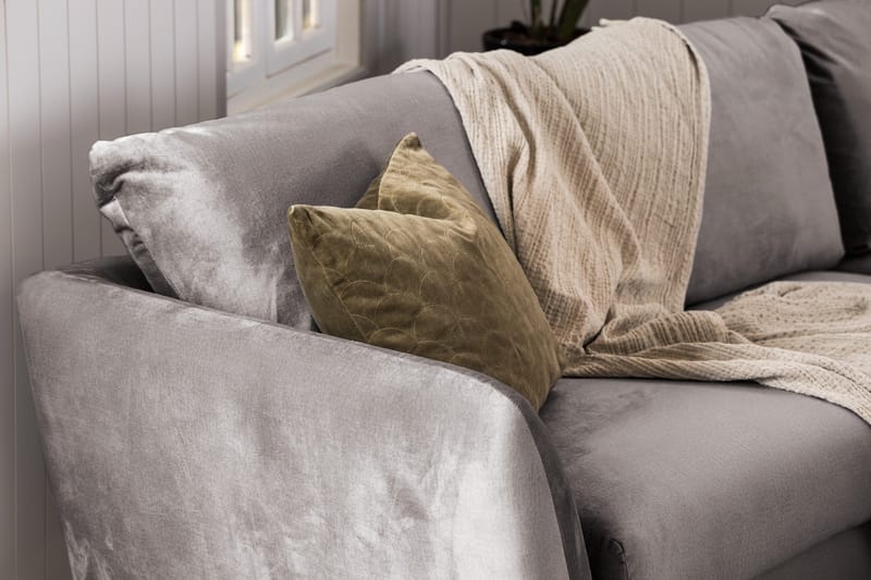 Trend 3-sits Sammetssoffa - Mörkgrå - Products - Möbler - Soffa - 3 sits soffa