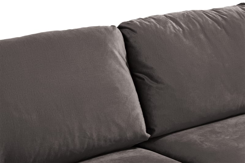 Trend 3-sits Sammetssoffa - Mörkgrå - Products - Möbler - Soffa - 3 sits soffa