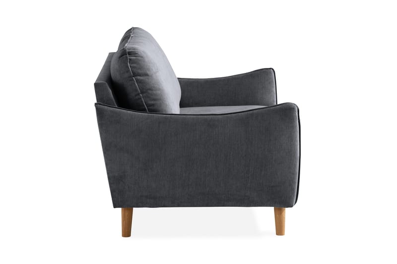 Trend Lyx 2-sits Soffa - Mörkgrå/Ek - Products - Möbler - Soffa - 2 sits soffa
