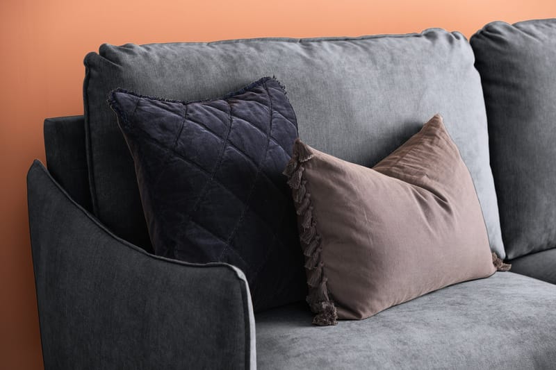 Trend Lyx 2-sits Soffa - Mörkgrå/Svart - Products - Möbler - Soffa - 2 sits soffa