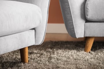 Trend Lyx 2-sits Tygsoffa - Ljusgrå - Products - Möbler - Soffa - 2 sits soffa