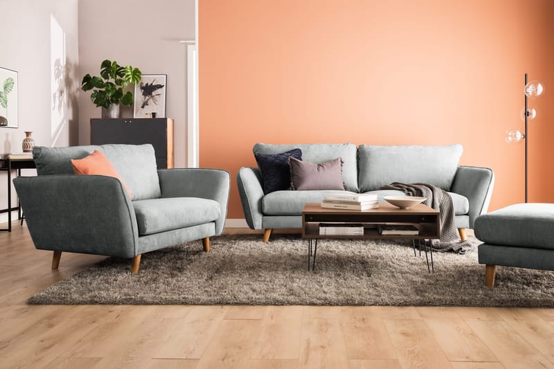 Trend Lyx 3-sits Tygsoffa - Grå - Products - Möbler - Soffa - 3 sits soffa
