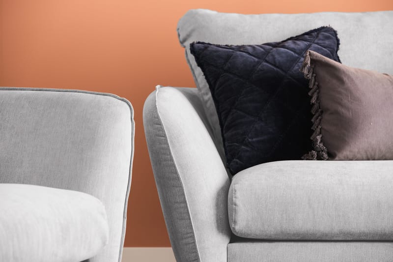 Trend Lyx 3-sits Tygsoffa - Ljusgrå - Products - Möbler - Soffa - 3 sits soffa