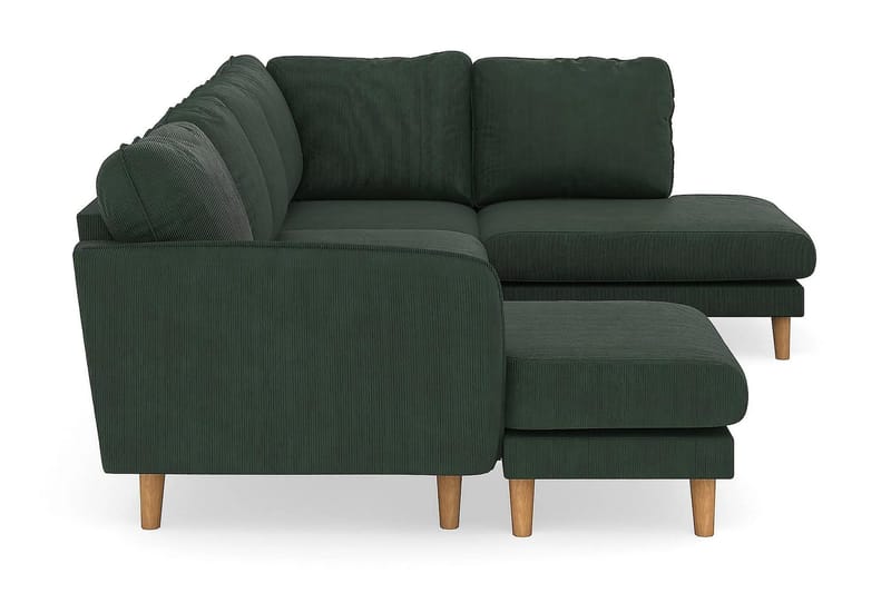 Trend Lyx 4-sits Högervänd U-formad Soffa med Divan och Schäslong i Manchester - Mörkgrön - Products - Möbler - Soffa - U-soffa