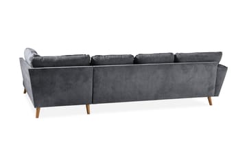 Trend Lyx 4-sits Högervänd U-formad Soffa med Divan och Schäslong i Tyg - Mörkgrå - Products - Möbler - Soffa - U-soffa
