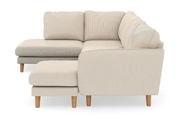Trend Lyx 4-sits Vänstervänd U-formad Soffa med Divan och Schäslong i Manchester - Beige - Products - Möbler - Soffa - U-soffa