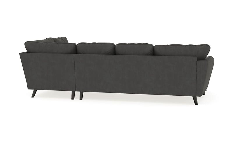 Trend Lyx 4-sits Vänstervänd U-formad Soffa med Divan och Schäslong i Manchester - Mörkgrå - Products - Möbler - Soffa - U-soffa