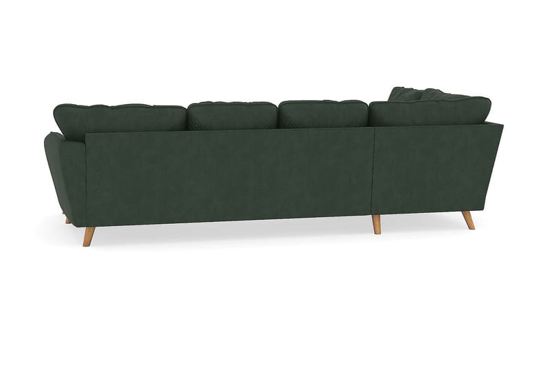 Trend Lyx 4-sits Vänstervänd U-formad Soffa med Divan och Schäslong i Manchester - Mörkgrön - Products - Möbler - Soffa - U-soffa