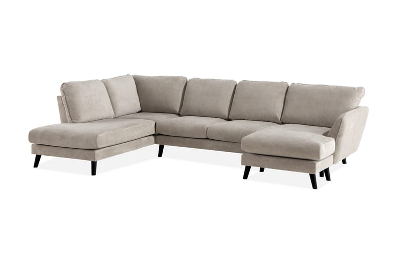 Trend Lyx 4-sits Vänstervänd U-formad Soffa med Divan och Schäslong i Tyg - Beige - Products - Möbler - Soffa - U-soffa