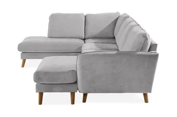 Trend Lyx 4-sits Vänstervänd U-formad Soffa med Divan och Schäslong i Tyg - Ljusgrå - Products - Möbler - Soffa - U-soffa