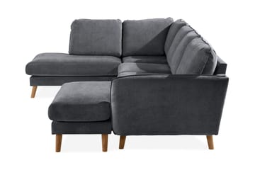 Trend Lyx 4-sits Vänstervänd U-formad Soffa med Divan och Schäslong i Tyg - Mörkgrå - Products - Möbler - Soffa - U-soffa