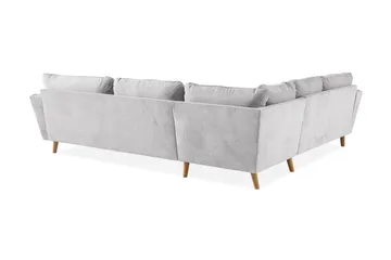 Trend Lyx 6-sits Vändbar L-formad Hörnsoffa i Tyg - Ljusgrå - Products - Möbler - Soffa - Hörnsoffa