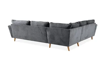 Trend Lyx 6-sits Vändbar L-formad Hörnsoffa i Tyg - Mörkgrå - Products - Möbler - Soffa - Hörnsoffa