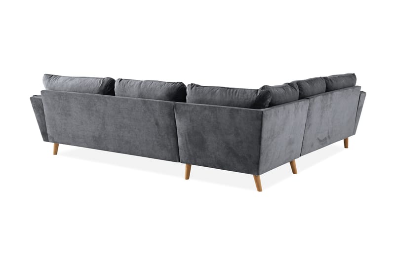 Trend Lyx 6-sits Vändbar L-formad Hörnsoffa i Tyg - Mörkgrå - Products - Möbler - Soffa - Hörnsoffa