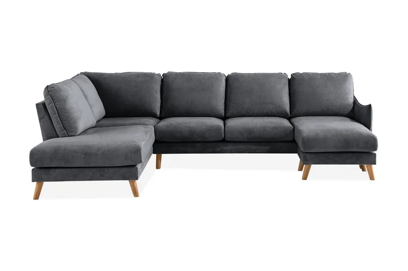 Trend Lyx U-soffa med Divan Höger - Mörkgrå/Ek - Products - Möbler - Soffa - U-soffa
