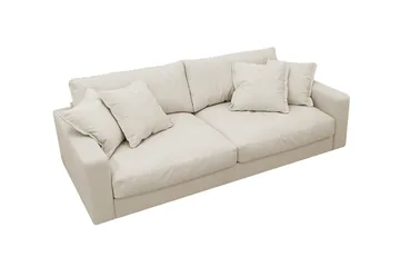 Valencia Extra Djup 3-sits Soffa i Chenille - Beige - Products - Möbler - Soffa - 3 sits soffa