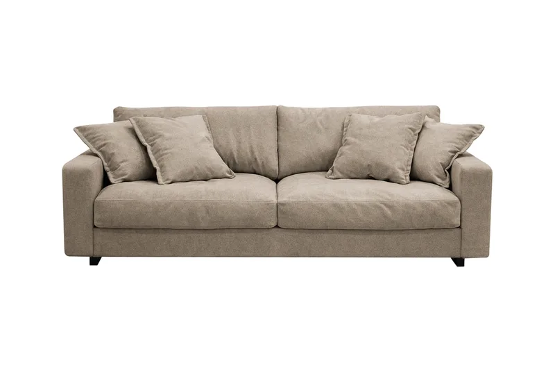 Valencia Extra Djup 3-sits Soffa i Chenille - Brun - Products - Möbler - Soffa - 3 sits soffa