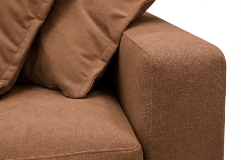 Valencia Extra Djup 3-sits Soffa i Chenille - Rostbrun - Products - Möbler - Soffa - 3 sits soffa