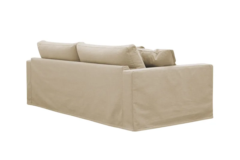 Valencia Extra Djup 3-sits Soffa med avtagbar och tvättbar klädsel - Beige - Products - Möbler - Soffa - 3 sits soffa