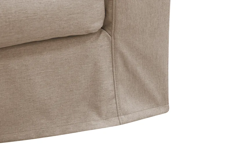 Valencia Extra Djup 3-sits Soffa med avtagbar och tvättbar klädsel - Ljusbrun - Products - Möbler - Soffa - 3 sits soffa