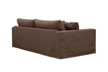 Valencia Extra Djup 3-sits Soffa med avtagbar och tvättbar klädsel - Mörkbrun - Products - Möbler - Soffa - 3 sits soffa