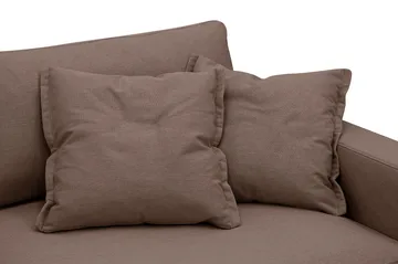 Valencia Extra Djup 3-sits Soffa med avtagbar och tvättbar klädsel - Mörkbrun - Products - Möbler - Soffa - 3 sits soffa