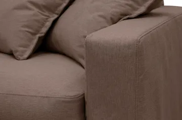 Valencia Extra Djup 3-sits Soffa med avtagbar och tvättbar klädsel - Mörkbrun - Products - Möbler - Soffa - 3 sits soffa