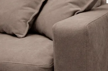 Valencia Extra Djup 3-sits Soffa med avtagbar och tvättbar klädsel - Mörkbrun - Products - Möbler - Soffa - 3 sits soffa