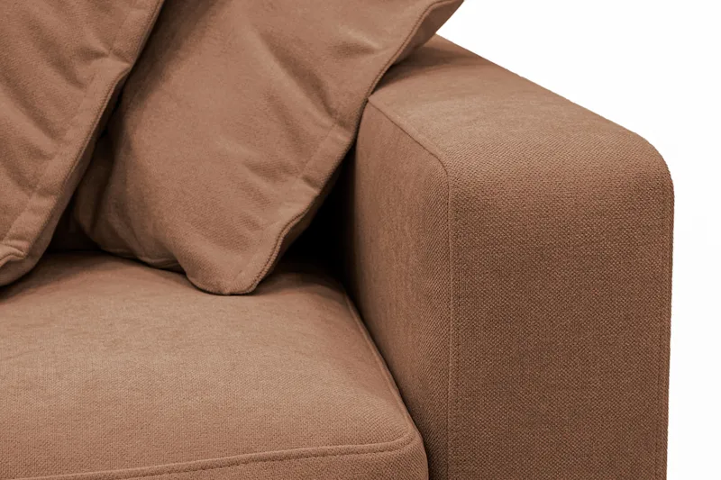 Valencia Extra Djup 3-sits Soffa med avtagbar och tvättbar klädsel - Rostbrun - Products - Möbler - Soffa - 3 sits soffa