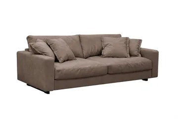 Valencia Soffgrupp Extra Djup 3-sits Soffa + Fåtölj i Chenille - Mörkbrun - Products - Möbler - Soffa - Soffgrupp