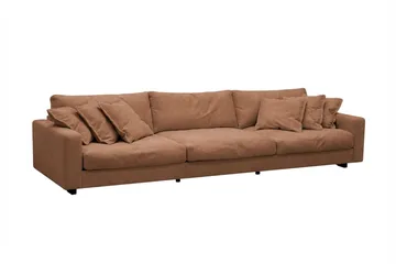 Valencia Soffgrupp Extra Djup 5-sits Soffa + Fotpall i Chenille - Rostbrun - Products - Möbler - Soffa - Hörnsoffa