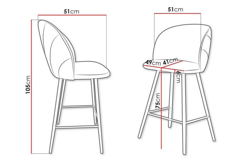 Aikka Barstol 105 cm - Vit - Products - Möbler - Fåtölj & stolar - Barstol & barpall