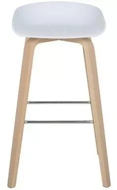 Akita barstol - Vit/ek - Vit/ek - Products - Möbler - Fåtölj & stolar - Barstol & barpall