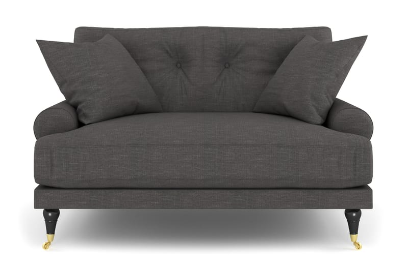 Andrew Loveseat - Mörkgrå/Mässing - Products - Möbler - Fåtölj & stolar - Fåtölj