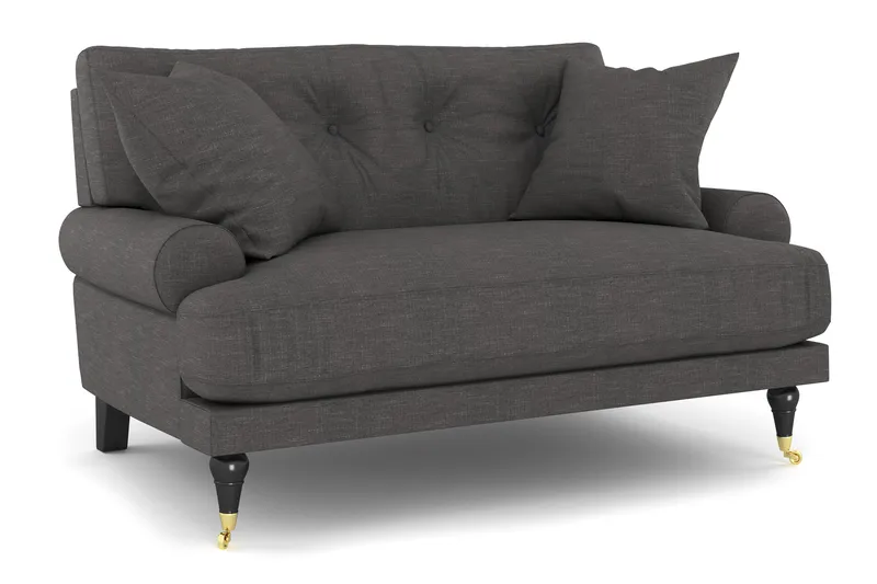 Andrew Loveseat - Mörkgrå/Mässing - Products - Möbler - Fåtölj & stolar - Fåtölj
