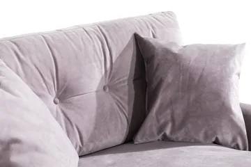 Andrew Loveseat Sammet - Lila/Krom - Products - Möbler - Fåtölj & stolar - Fåtölj