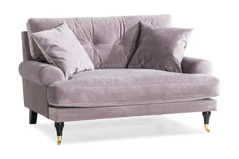 Andrew Loveseat Sammet - Lila/Mässing - Products - Möbler - Fåtölj & stolar - Fåtölj