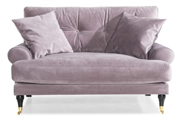 Andrew Loveseat Sammet - Lila/Mässing - Products - Möbler - Fåtölj & stolar - Fåtölj