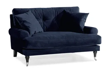 Andrew Loveseat Sammet - Midnattsblå/Krom - Products - Möbler - Fåtölj & stolar - Fåtölj