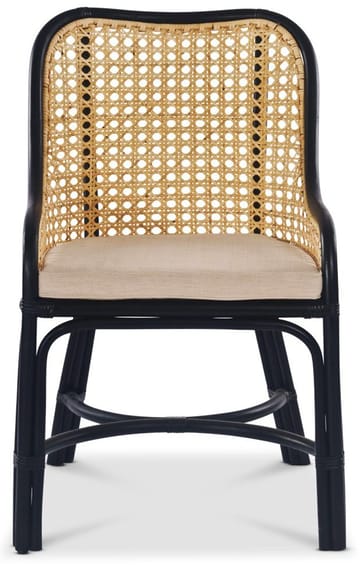 Anton matstol i rotting med dyna - Svart/rotting - Products - Möbler - Fåtölj & stolar - Karmstol